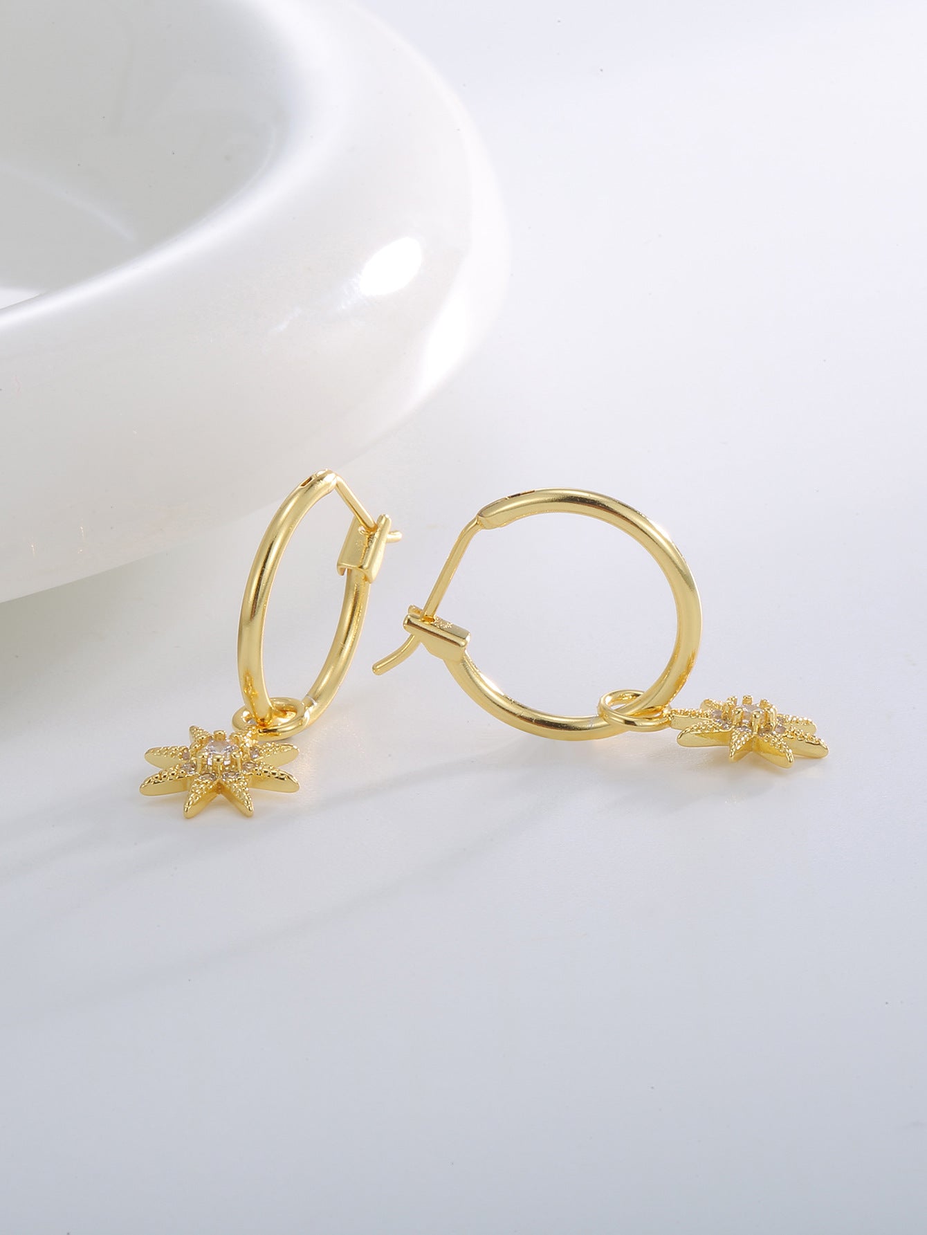 Sunflower Zircon Drop Earrings