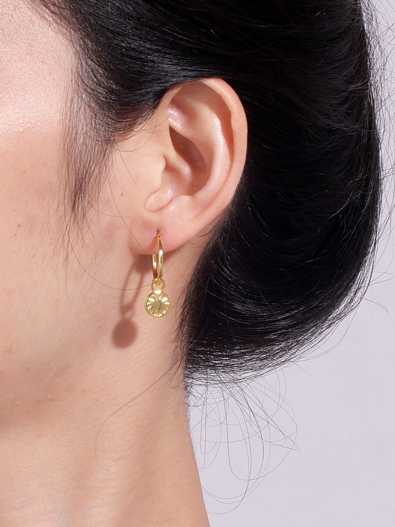 Sun-Shaped Drop Earrings