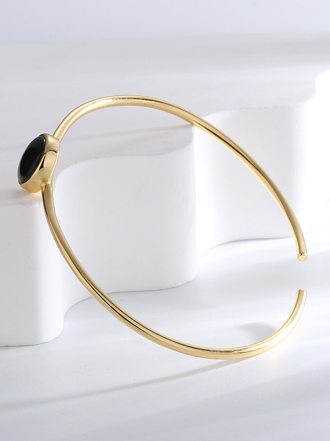 Black Enamel Cuff Bracelet