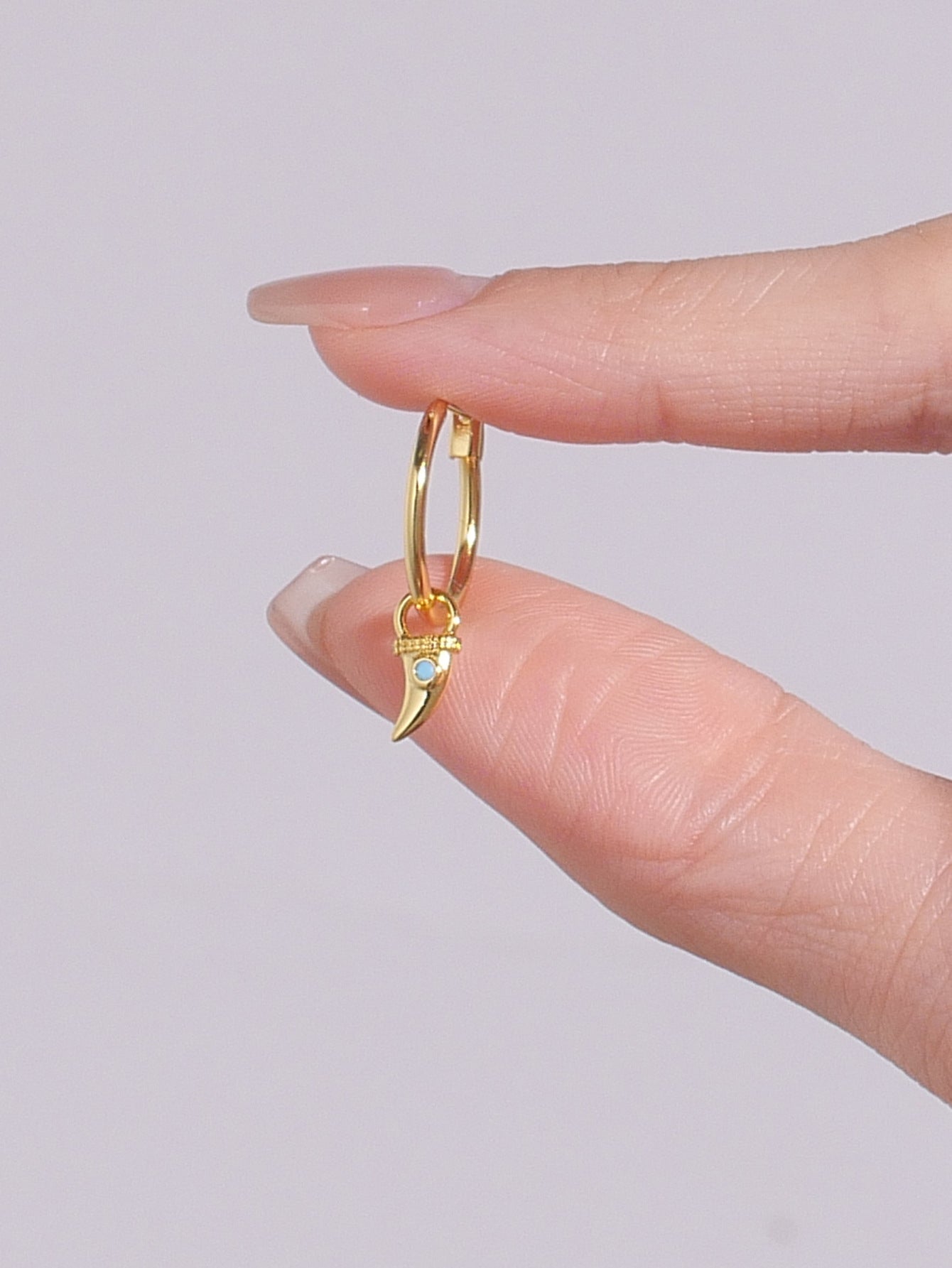 Wolf Tooth Zircon Drop Earrings