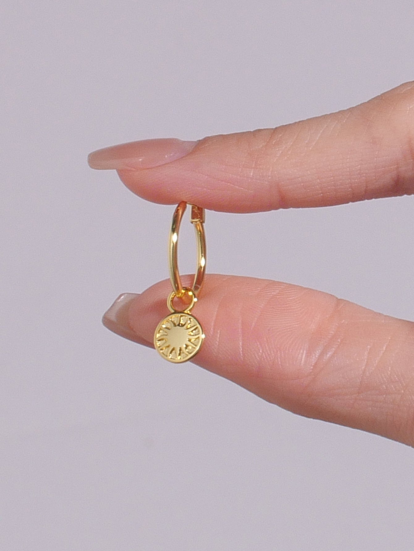 Sun-Shaped Drop Earrings