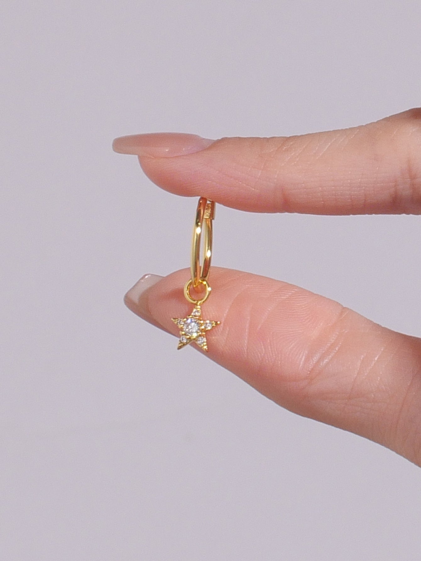 Star Zircon Drop Earrings