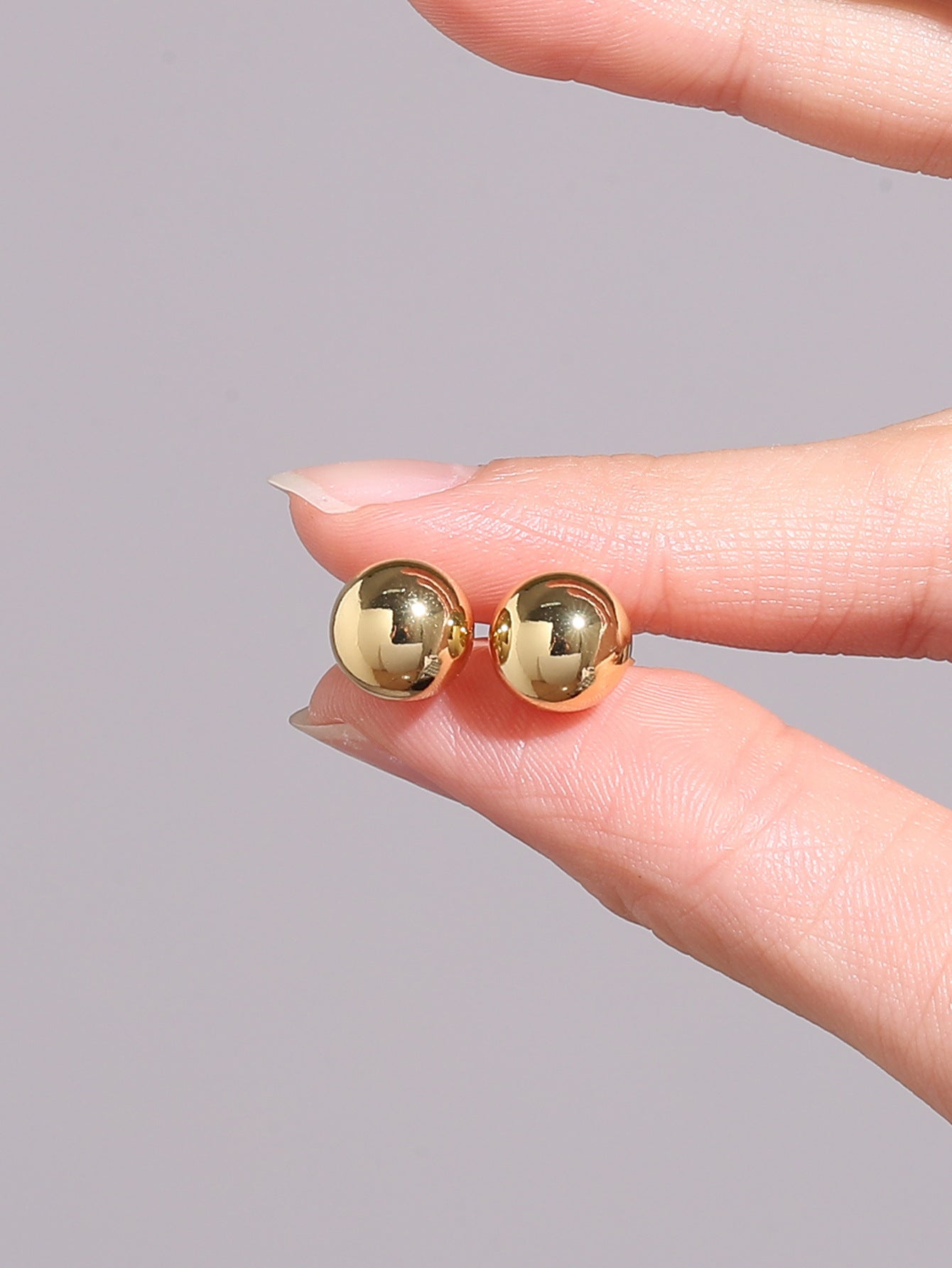 Smooth Ball Stud Earrings