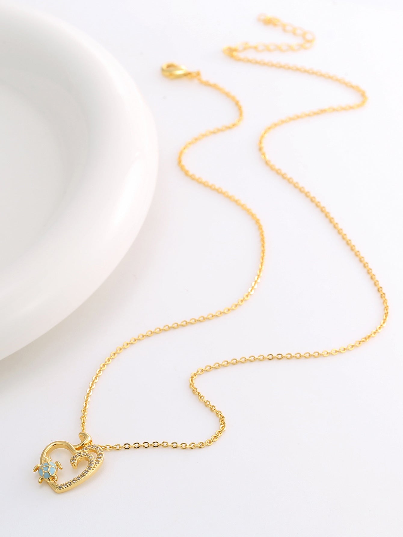 Heart-Shaped Turtle Necklace