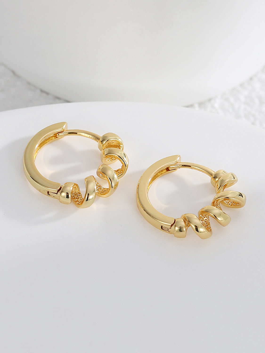 Telephone Wire Huggie Earrings