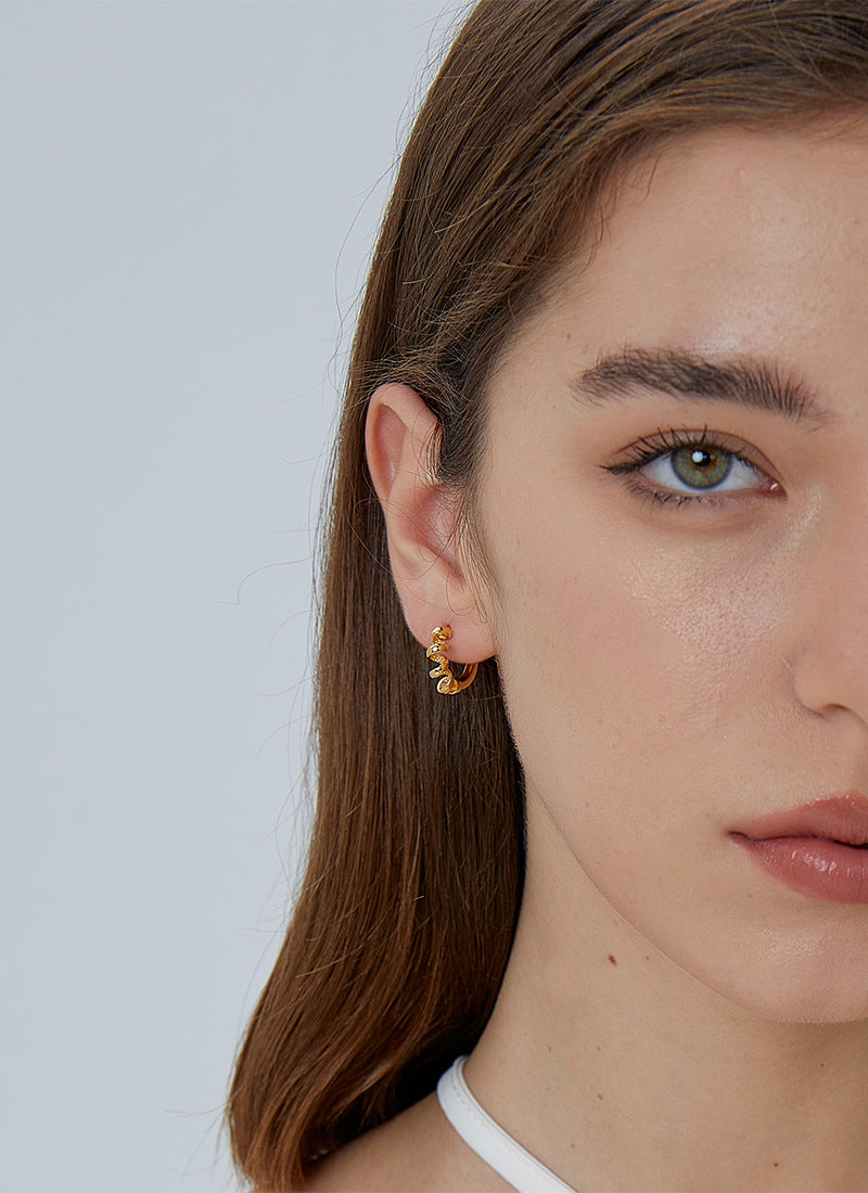 Telephone Wire Huggie Earrings