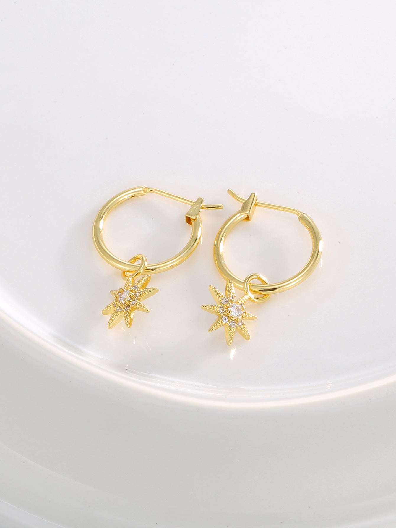 Sunflower Zircon Drop Earrings