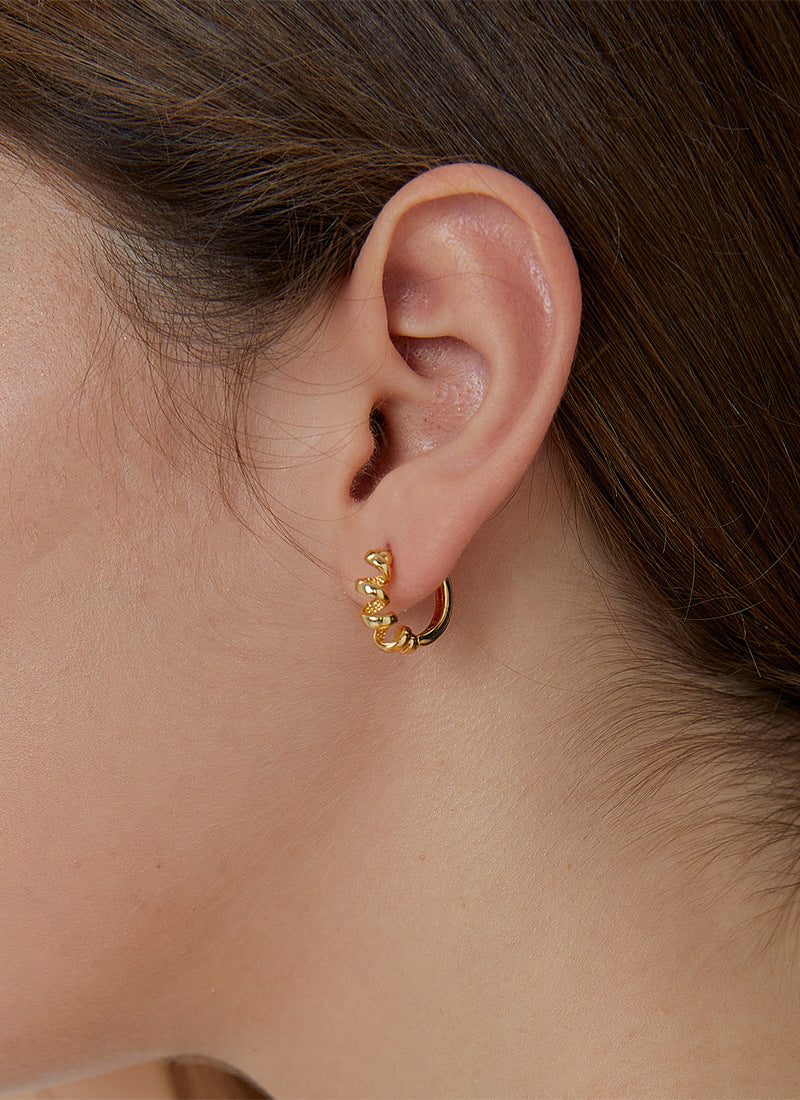 Telephone Wire Huggie Earrings