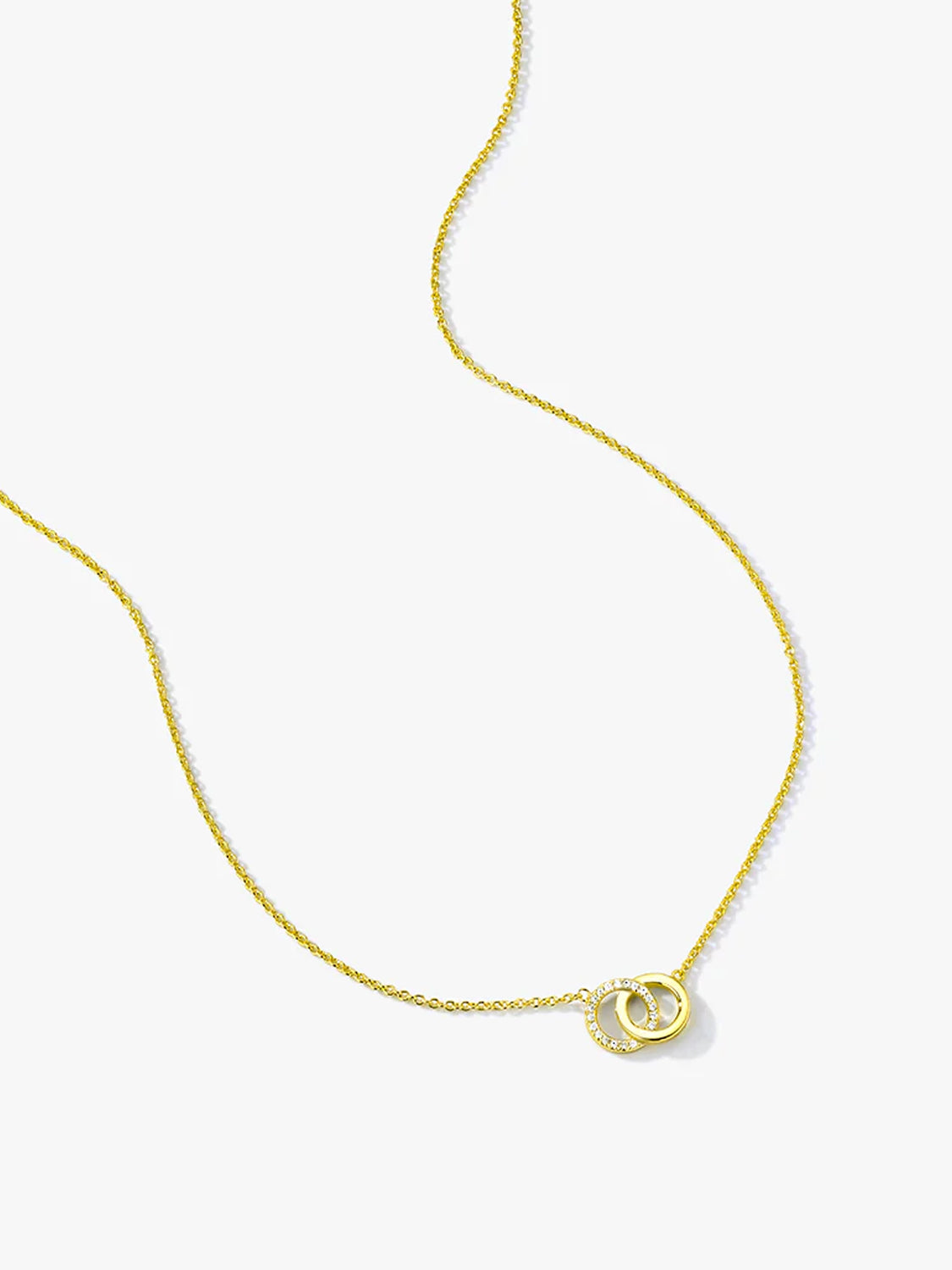 Double Circle Pave Necklace