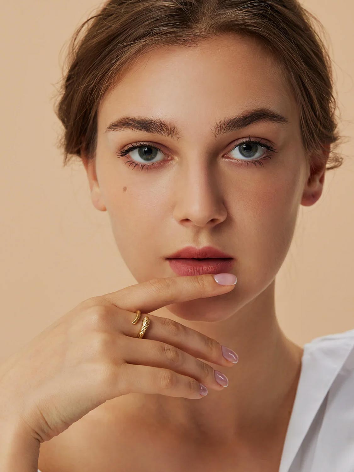 Gold Snake Open Ring