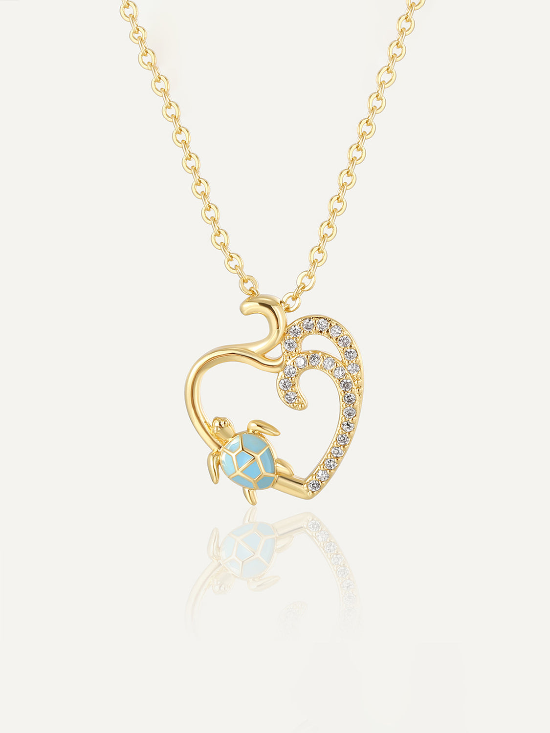 Heart-Shaped Turtle Necklace