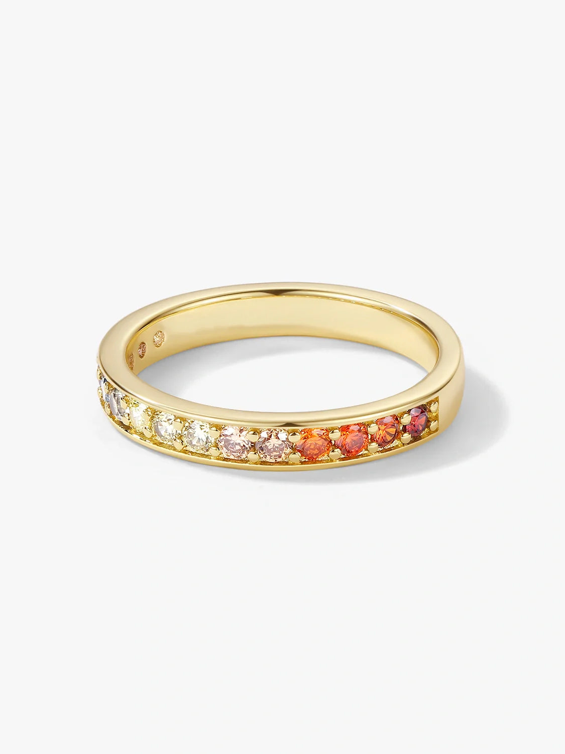 Rainbow Pave Band Ring