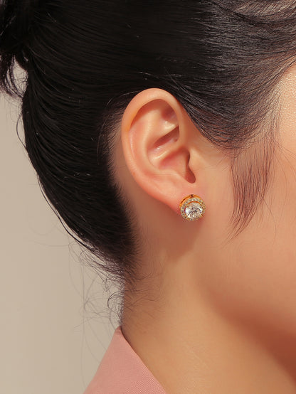 Classic Round Stud Earrings