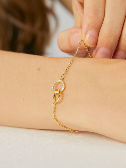 Double Circle Chain Bracelet