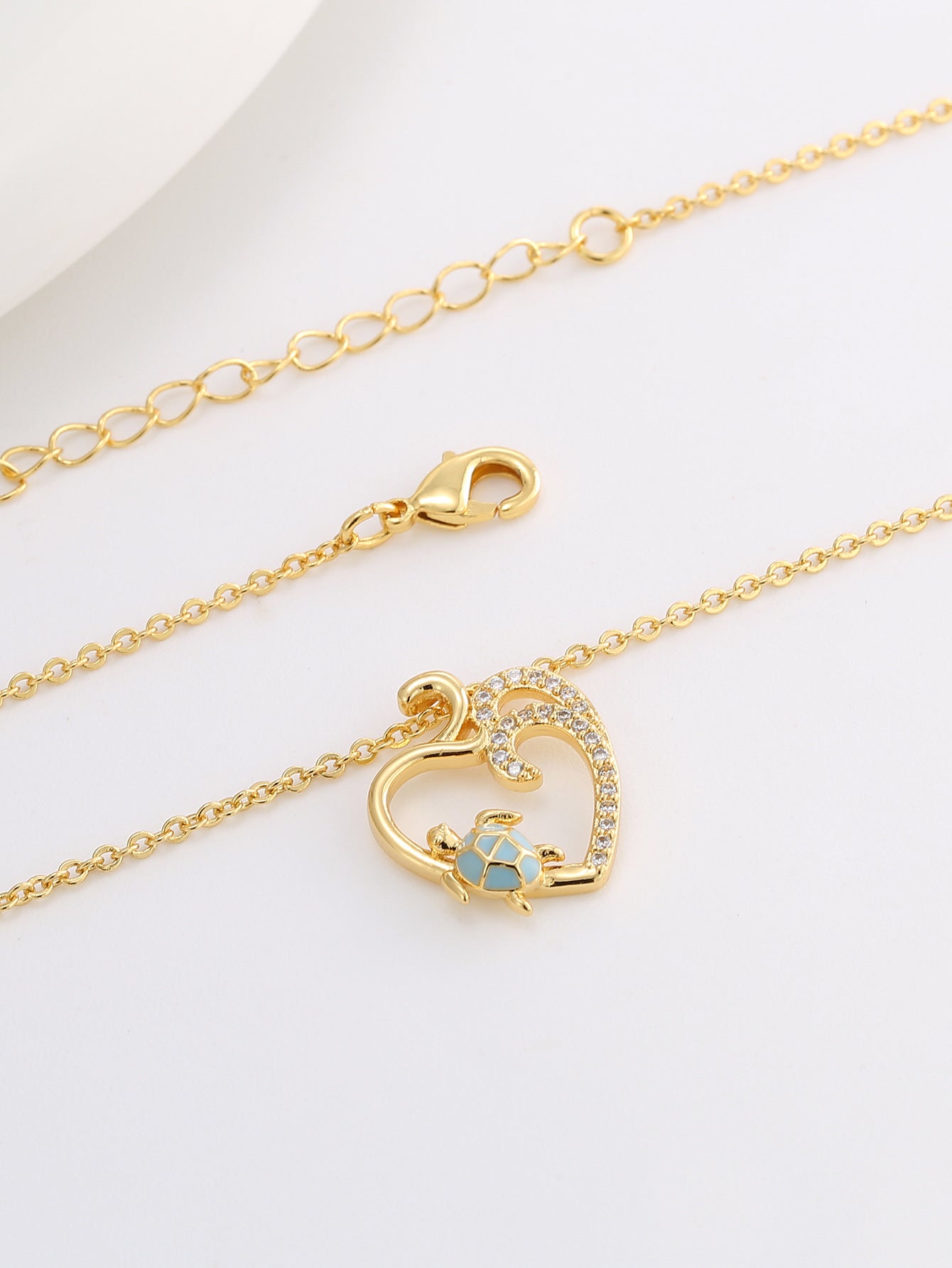 Heart-Shaped Turtle Necklace