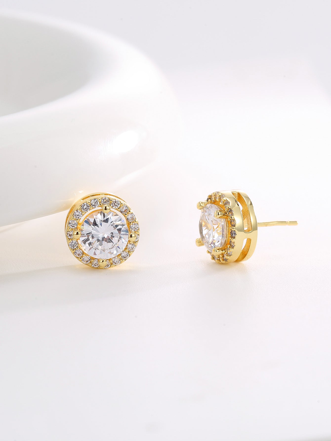 Classic Round Stud Earrings