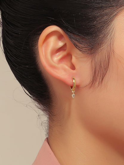 Teardrop Zircon Drop Earrings