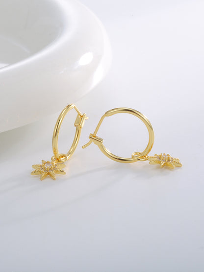 Sunflower Zircon Drop Earrings