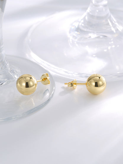 Smooth Ball Stud Earrings