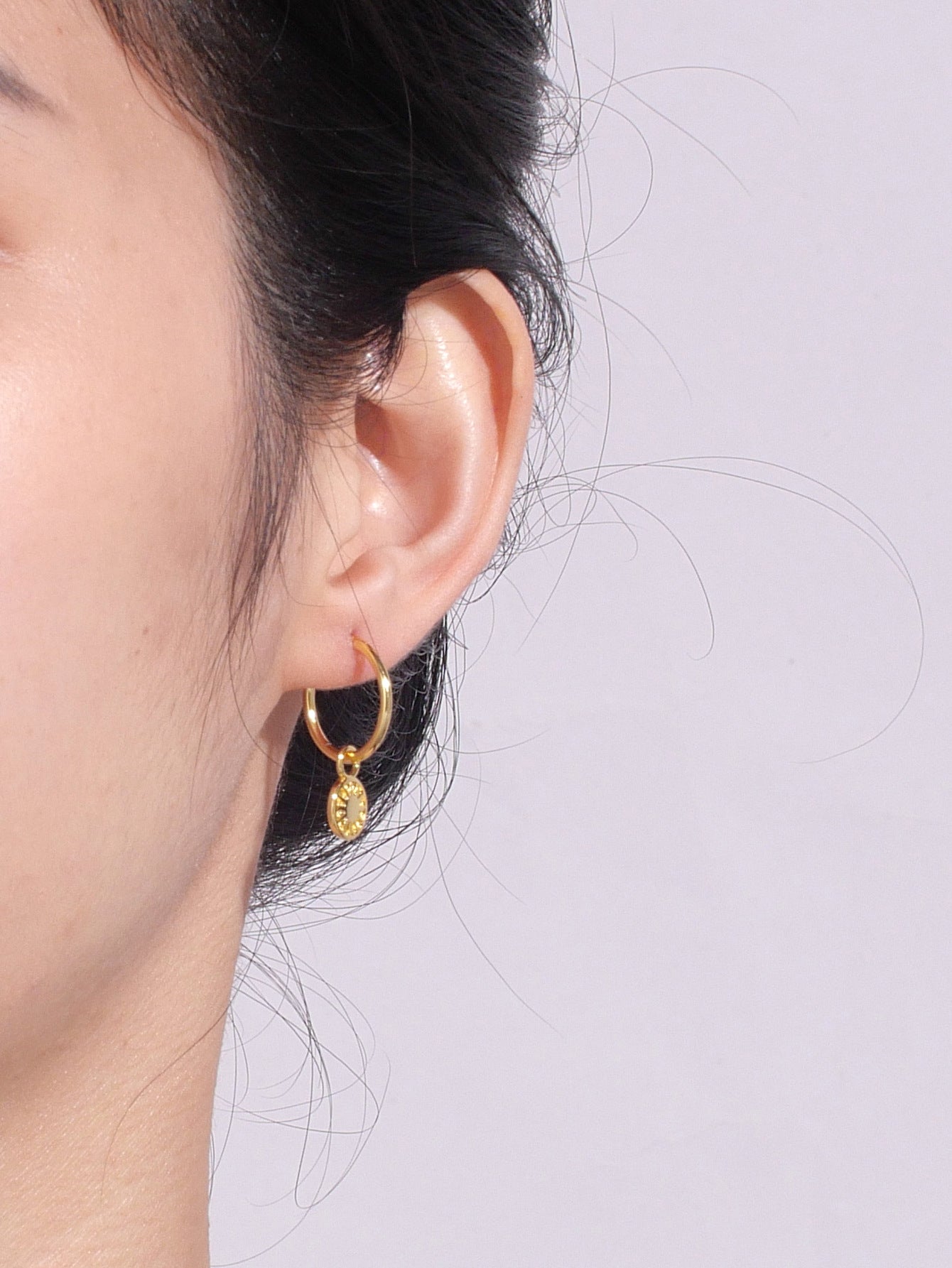 Sun-Shaped Drop Earrings