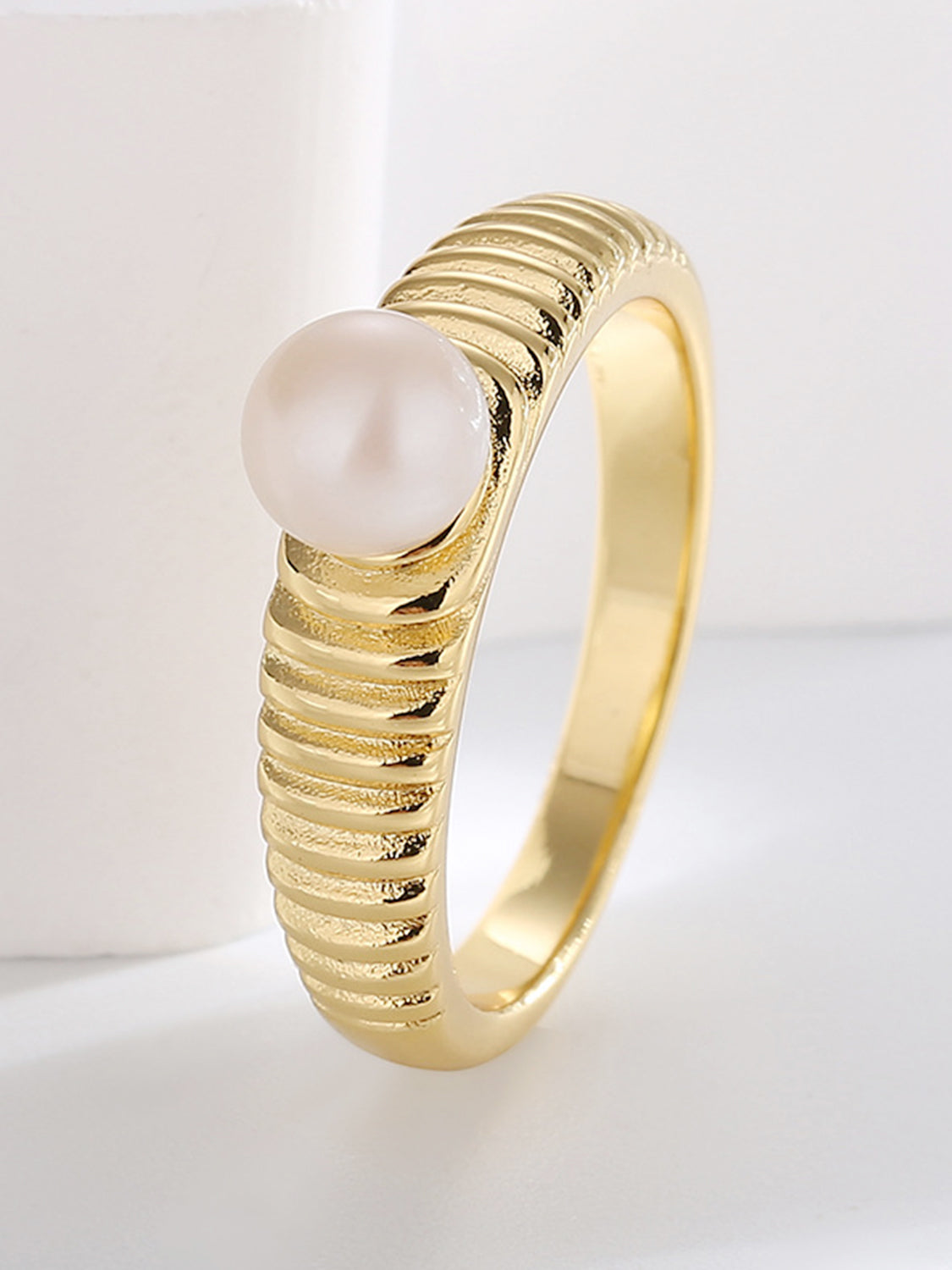 Striped Pearl Ring