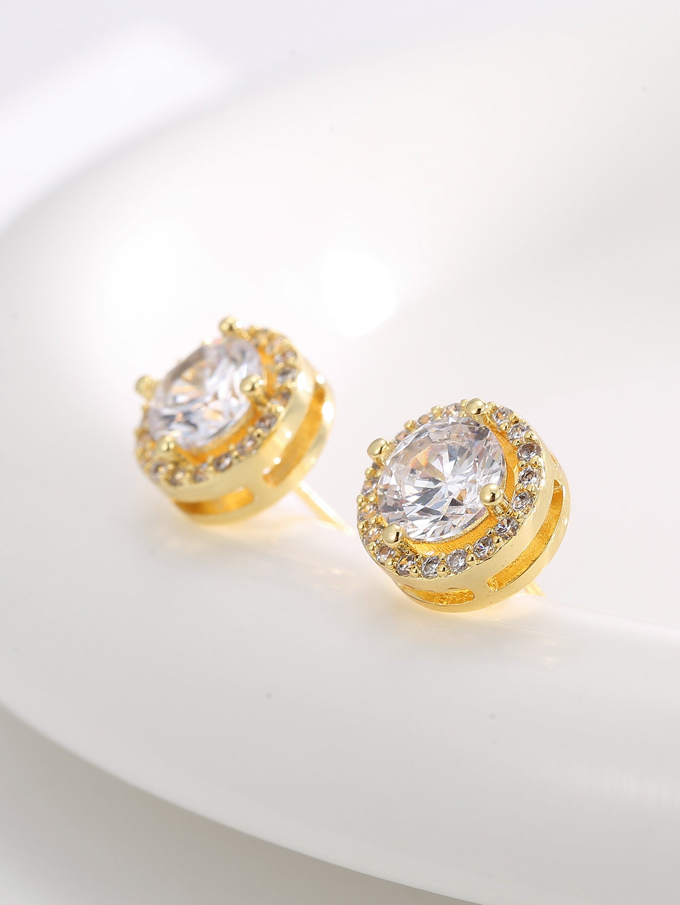 Classic Round Stud Earrings