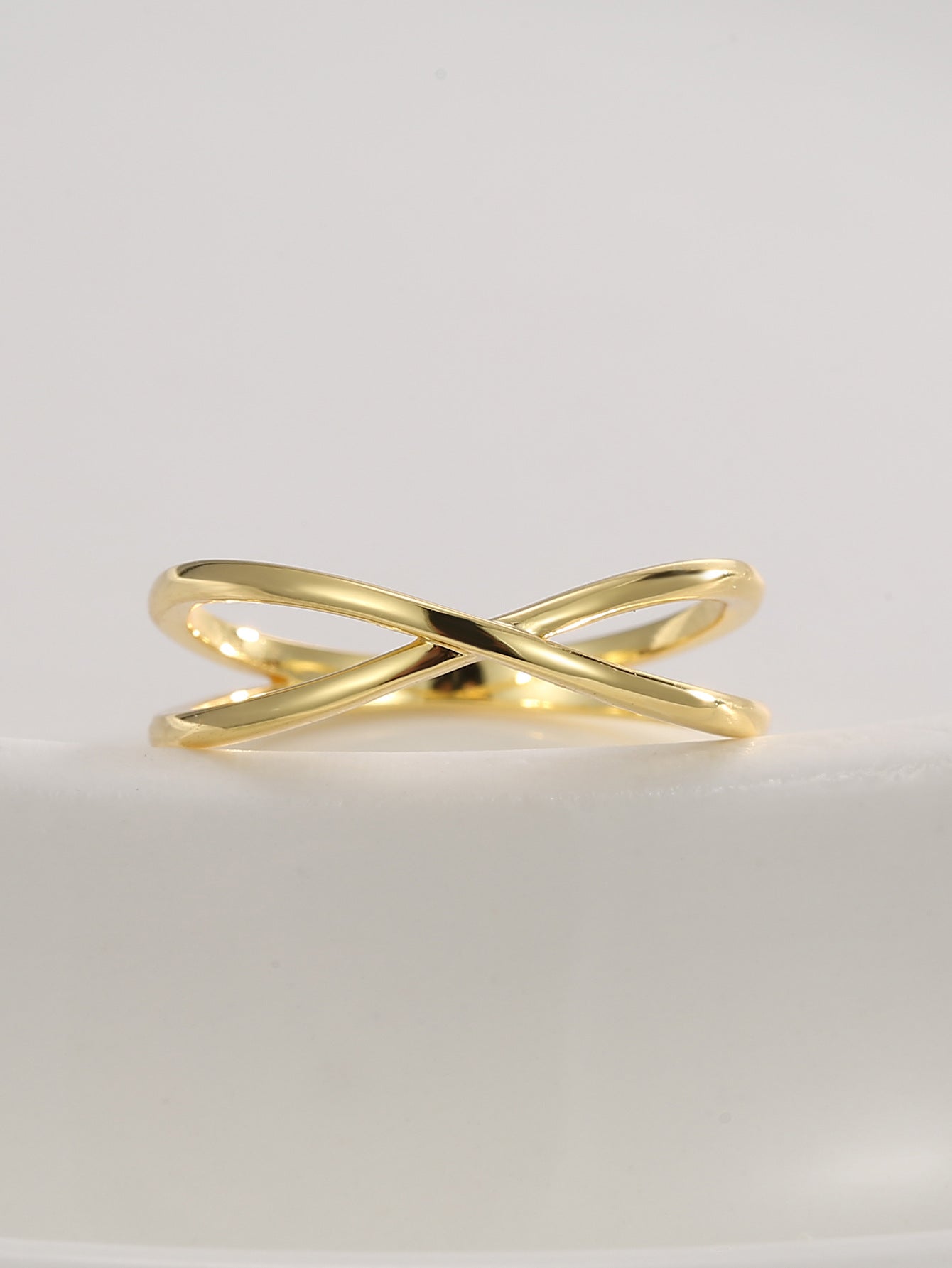 Cross Line Ring