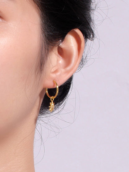 Sunflower Zircon Drop Earrings
