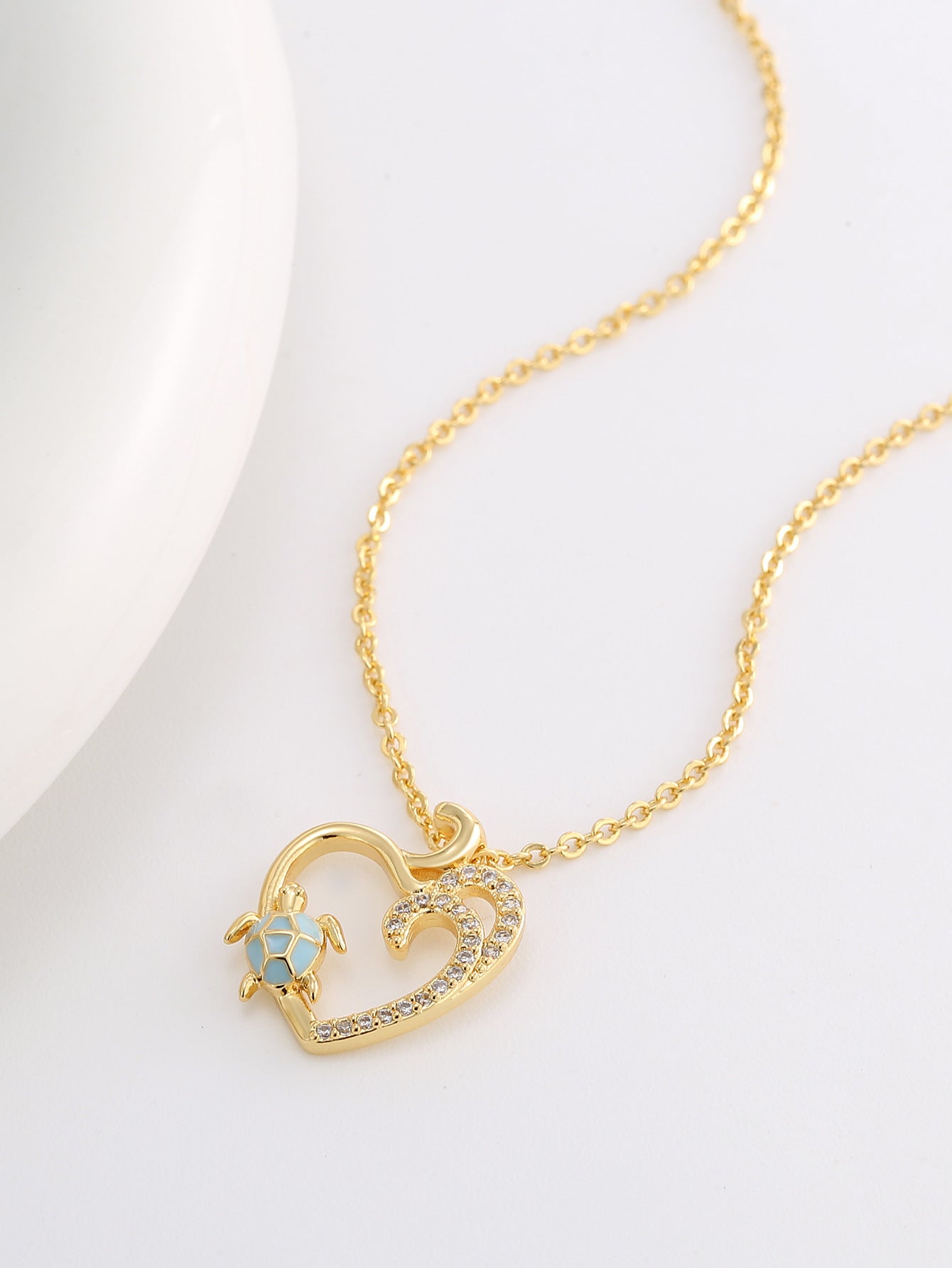 Heart-Shaped Turtle Necklace