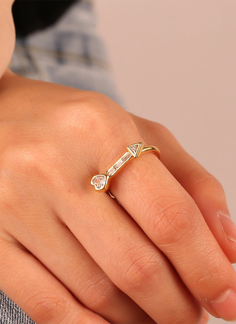 Cupid's Arrow Zircon Ring