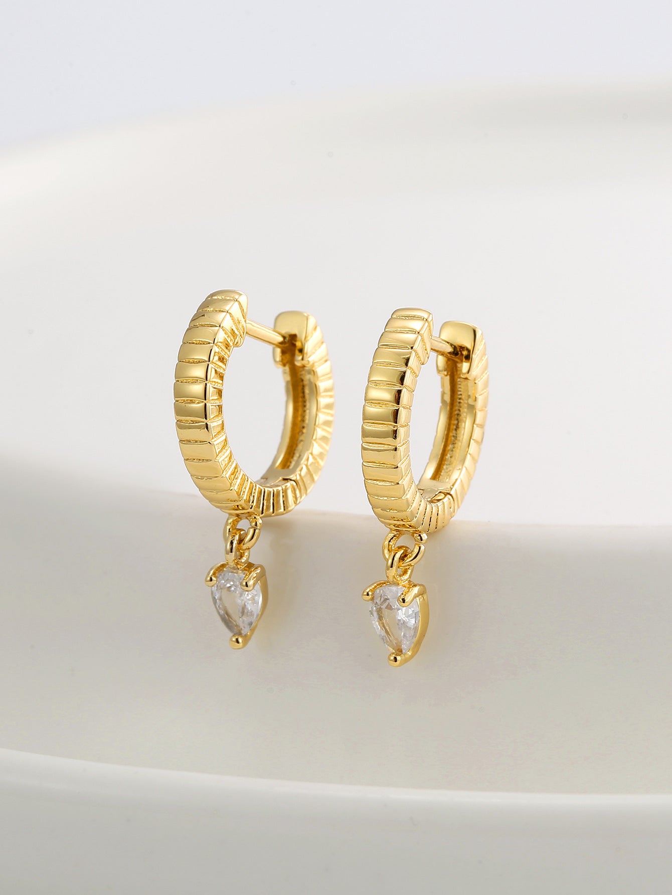 Teardrop Zircon Drop Earrings