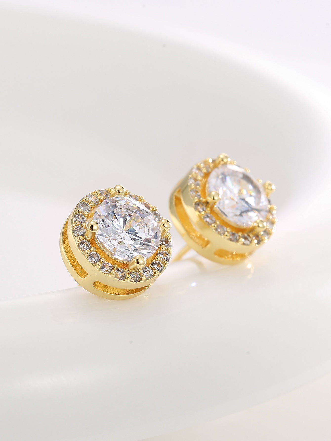 Classic Round Stud Earrings