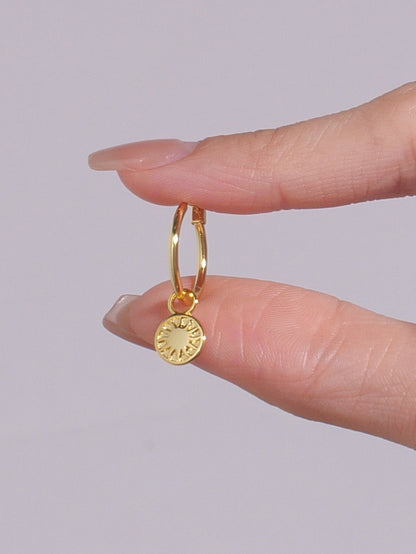 Sun-Shaped Drop Earrings