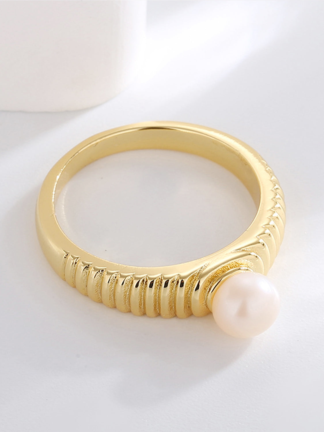 Striped Pearl Ring