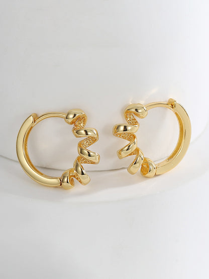 Telephone Wire Huggie Earrings