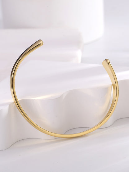 Minimalist Glossy Open Bangle