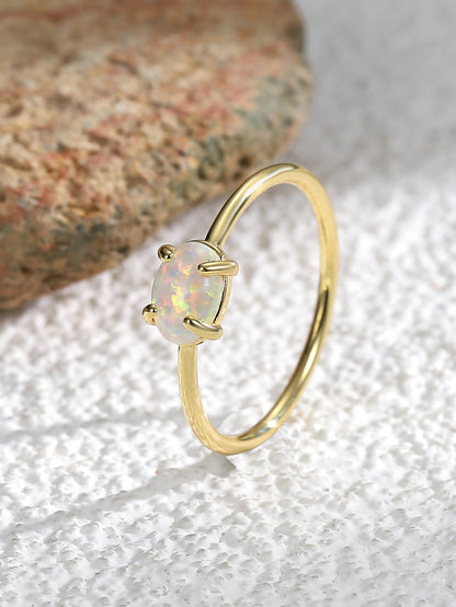 Oval Opal Ring