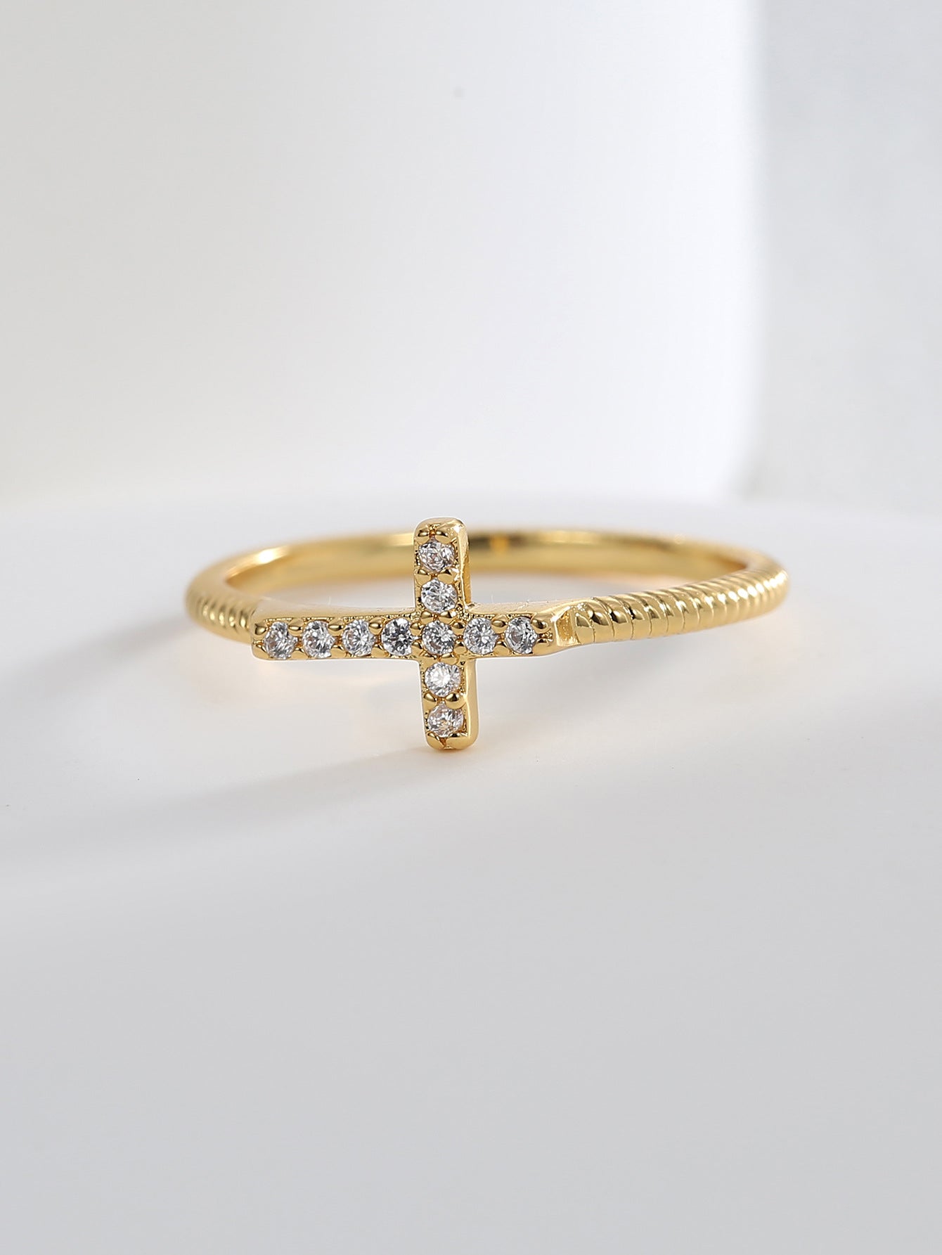 Cross Zircon Ring