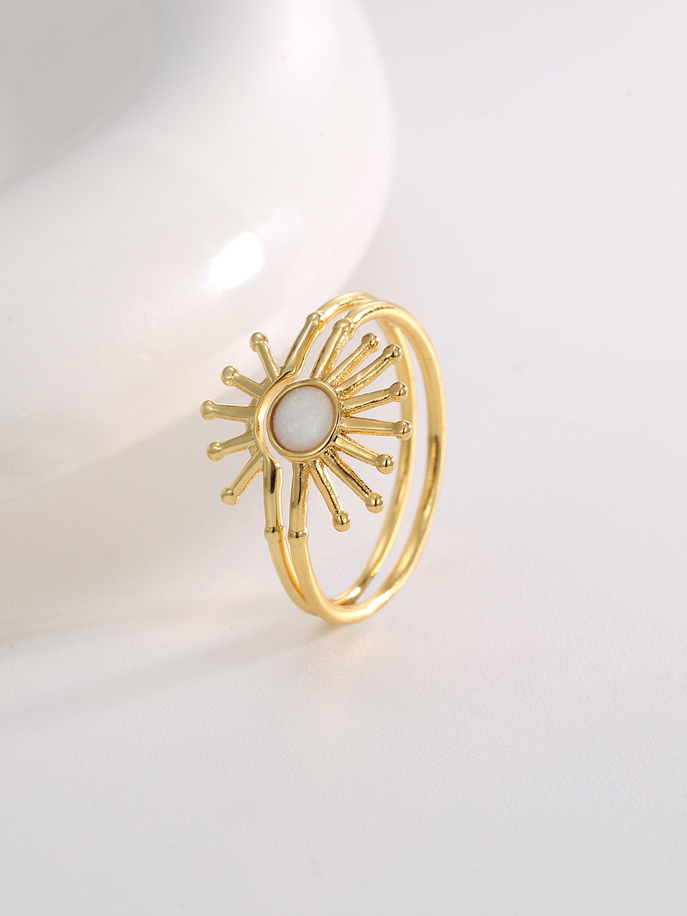 Sun Shape Ring Set