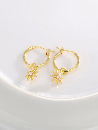 Sunflower Zircon Drop Earrings
