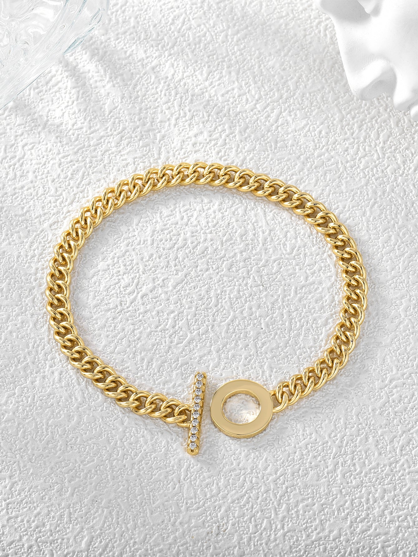 Zircon OT Chain Bracelet