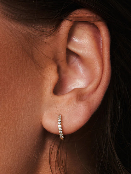 Classic Pave Huggie Earrings