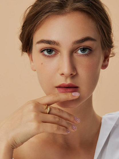 Gold Snake Open Ring