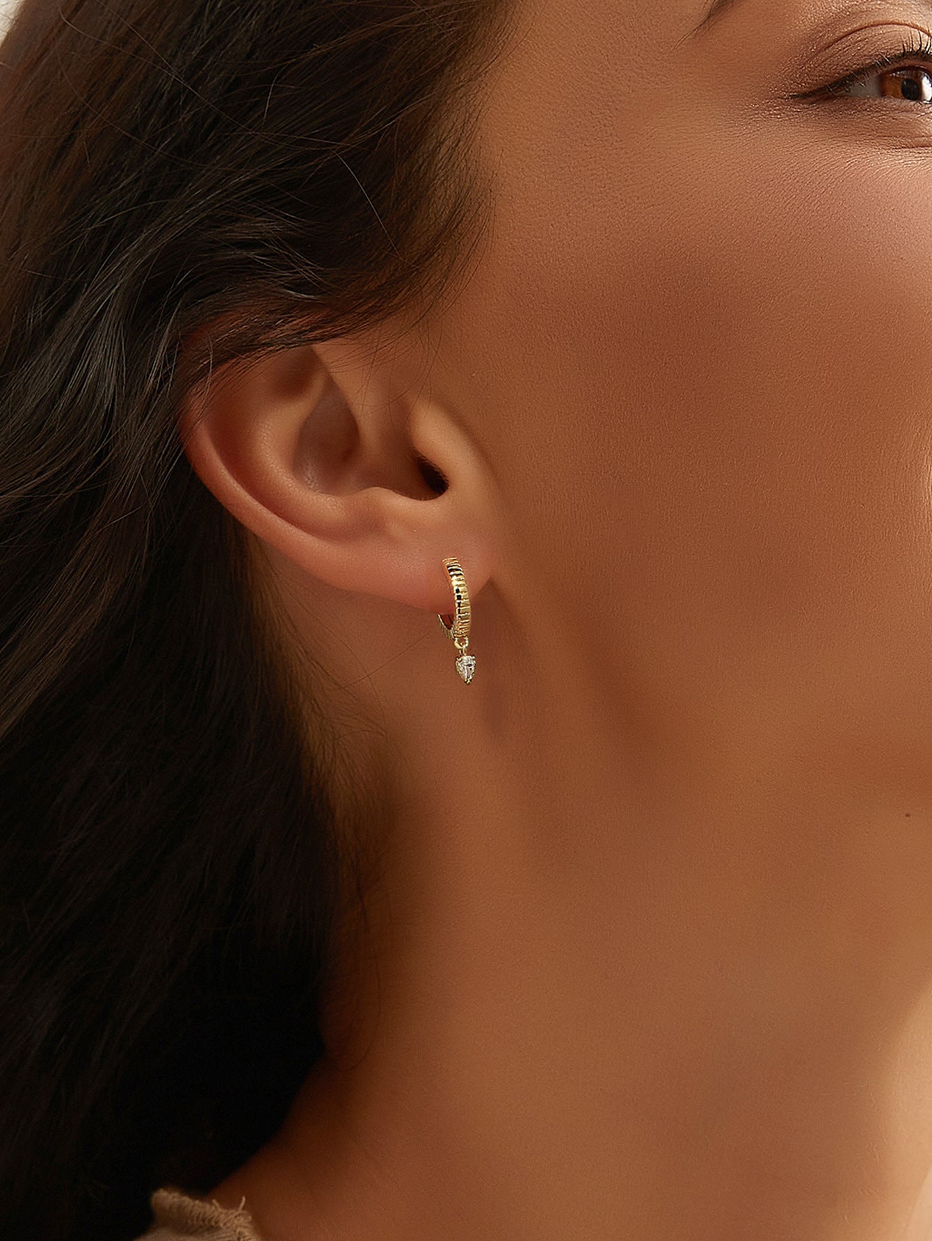 Teardrop Zircon Drop Earrings