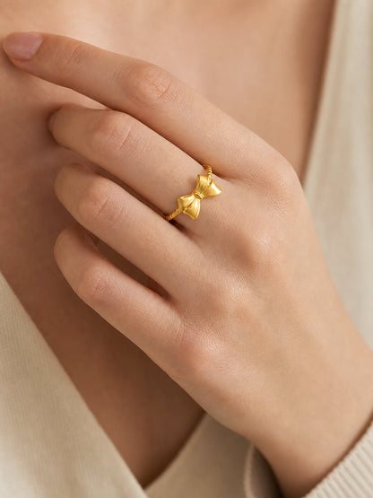 Sweet Bow Open Ring