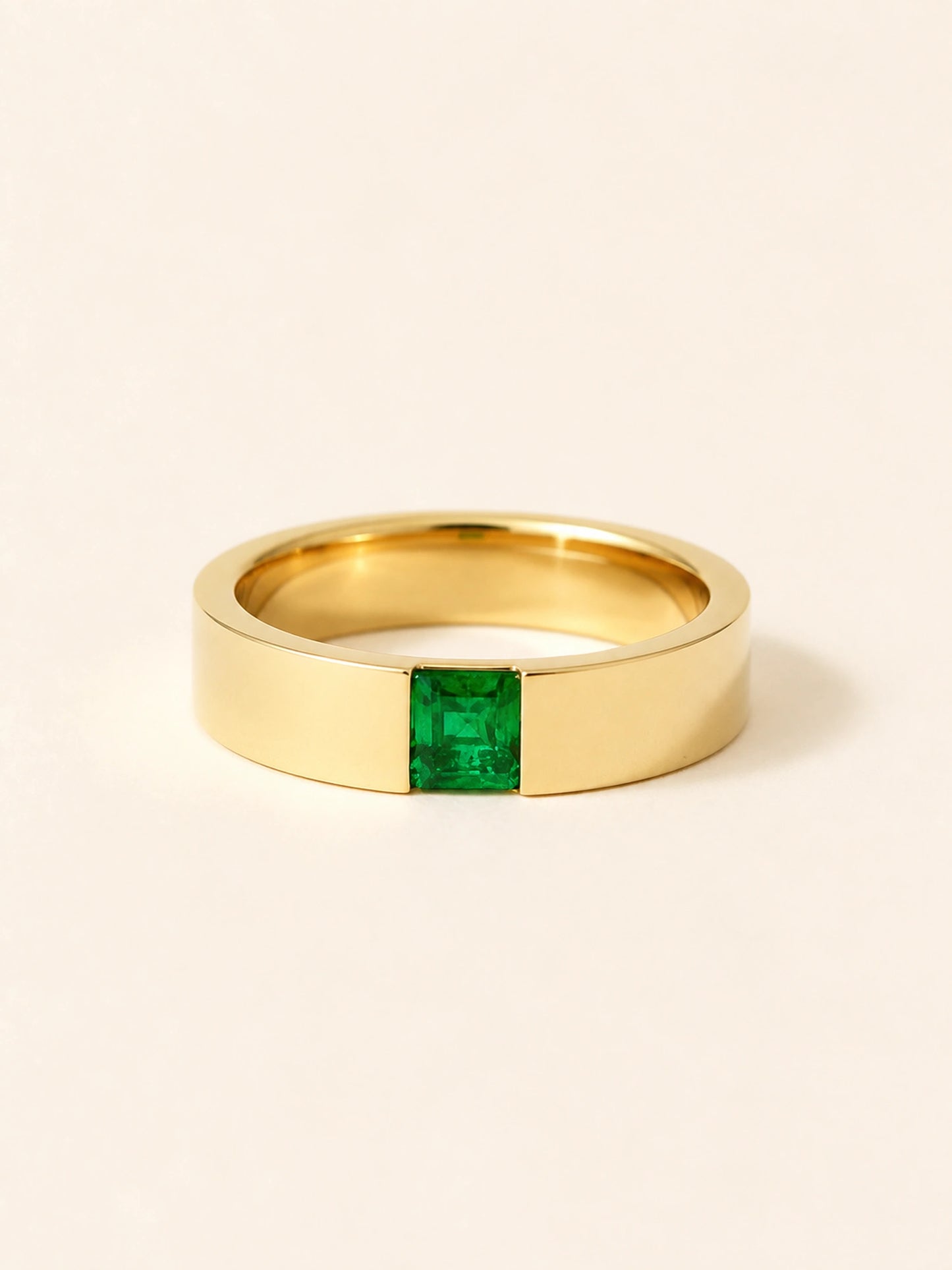 Emerald Zircon Ring