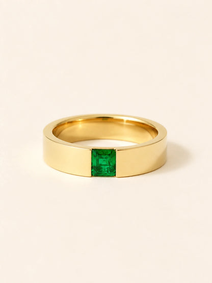 Emerald Zircon Ring