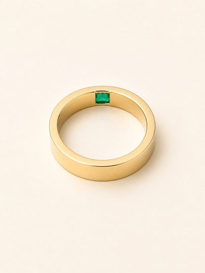 Emerald Zircon Ring