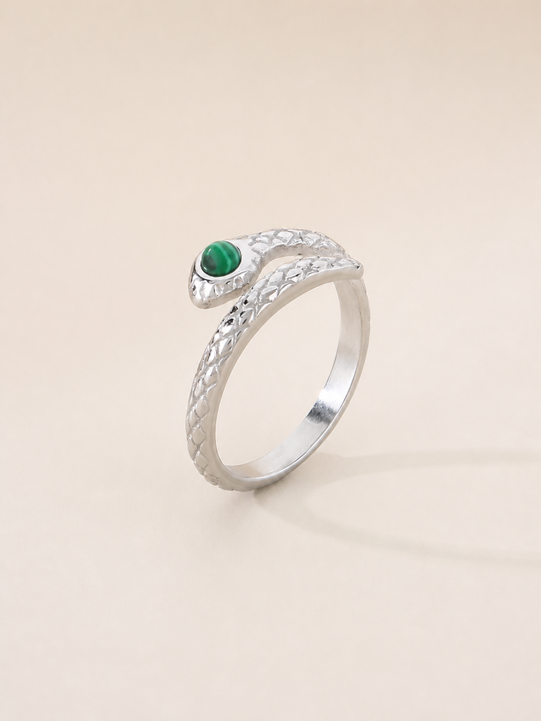 Malachite Cobra Open Ring