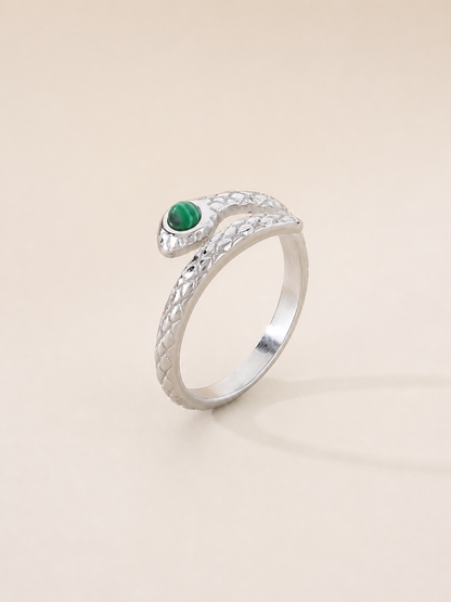 Malachite Cobra Open Ring